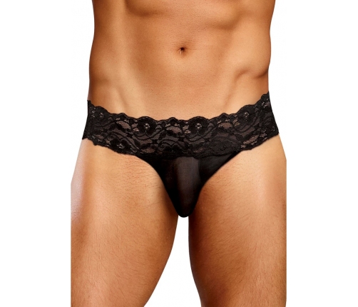 Micro Thong Pinch Back - S/M - Black