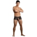 Male Power Stretch Lace Short S/M Black - Open Style Lingerie Briefs