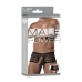 Male Power Stretch Lace Short S/M Black - Open Style Lingerie Briefs