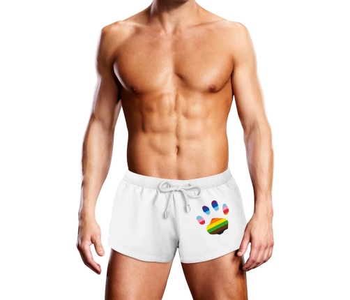 Swim Trunk White Oversized Paw - M