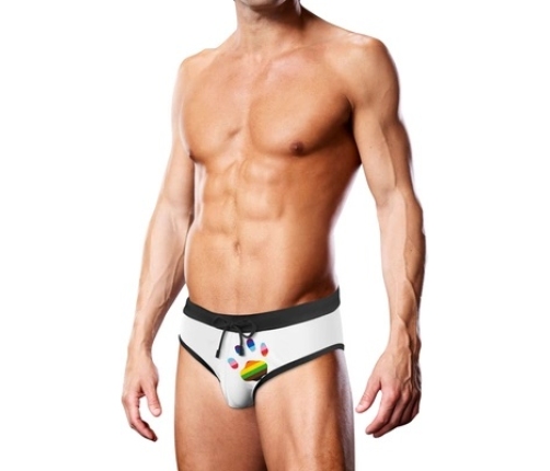 Swim Brief White Oversized Paw - XL
