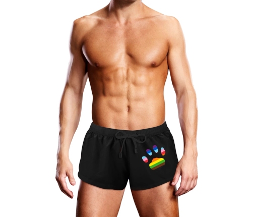 Swim Trunk - Black Oversized Paw - M