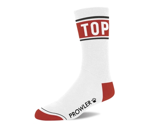 Top Socks - White/Red