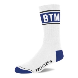 Prowler BTM Socks White/Blue - Classic Sporty Cotton Crew Socks