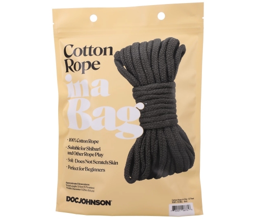 Cotton Rope - 32 ft - Black