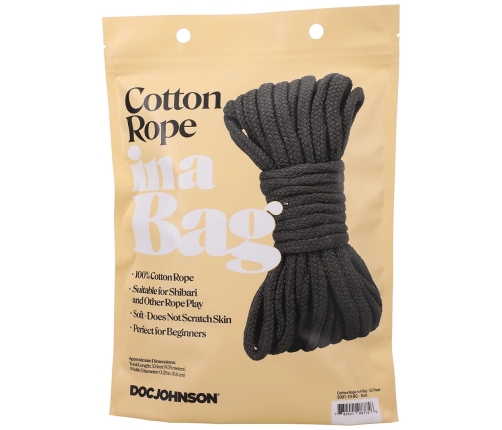 Cotton Rope - 32 ft - Black