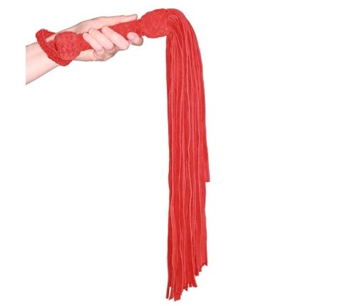 Leather Suede Flogger - Red
