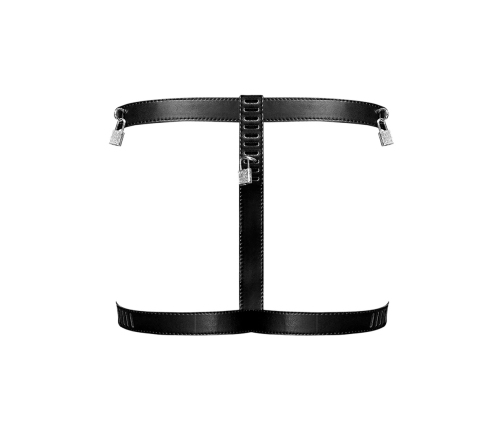 Scorpio - Imitation Leather Chastity Thong - One Size - Black