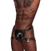 Scorpio - Imitation Leather Chastity Thong - One Size - Black