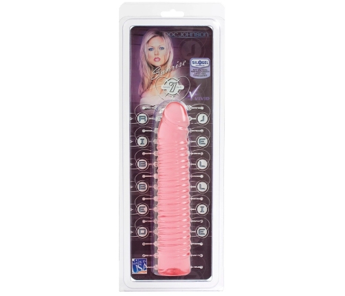 Sunrise - Ribbed Jelly Dildo - 7 / 18 cm