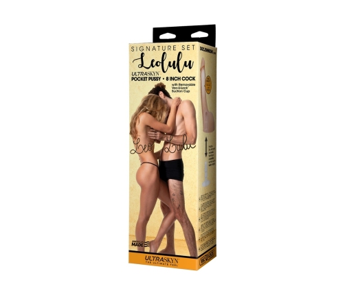 Leolulu - Realistic Leo Pocket Pussy Masturbator and Lulu Dildo - 8 / 20 cm
