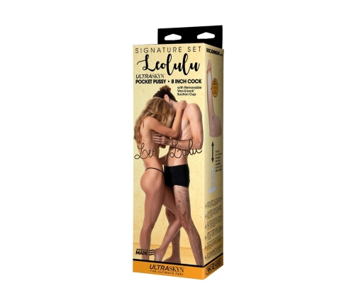 Leolulu - Realistic Leo Pocket Pussy Masturbator and Lulu Dildo - 8 / 20 cm