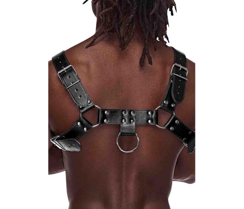 Male Power Ram Adjustable Imitation Leather Harness Black One Size