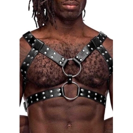 Gemini - Imitation Leather Harness - One Size - Black