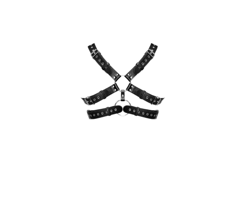 Gemini - Imitation Leather Harness - One Size - Black