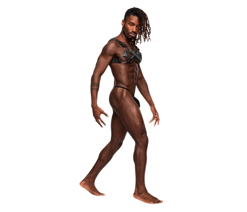 Male Power Virgo Adjustable Harness Imitation Leather Black One Size