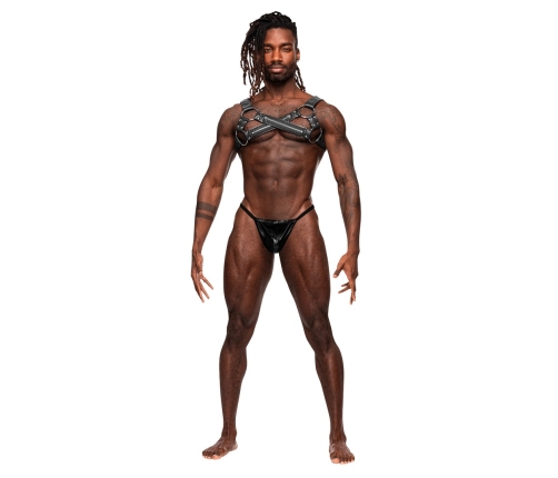 Virgo - Imitation Leather Harness - One Size - Black