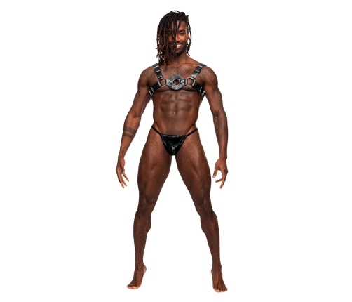 Libra - Imitation Leather Harness - One Size - Black
