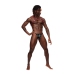 Leo - Imitation Leather Harness - One Size - Black/Red