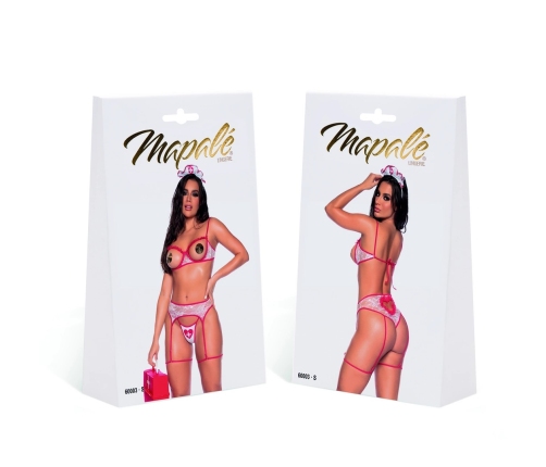 Mapale Costume Nurse Set M - Adjustable Straps, Heart Detail, White