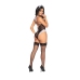 Mapale French Maid Bodysuit Costume S/M with Lace-Up Detail