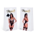 Mapale French Maid Bodysuit Costume S/M with Lace-Up Detail