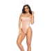 Mapale Bunny-Inspired Costume S/M - Strapless Bodysuit & Headpiece