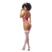Mapale Costume L/XL White - Mesh Bodysuit with Headpiece