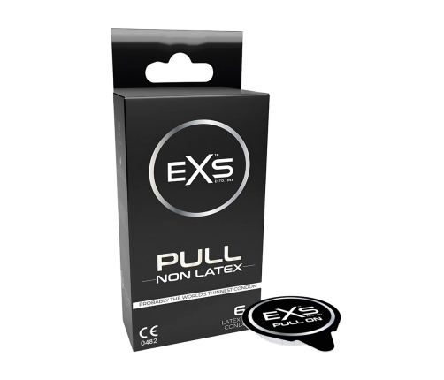 EXS Pull Non-Latex Condoms 6-Pack | Hypoallergenic & Ultra-Thin Design
