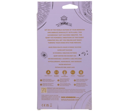 Aura - Rechargeable Silicone Rabbit Vibe - Lilac