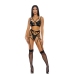 That's My Spot Cheetah Print Lingerie Set - XL - Black