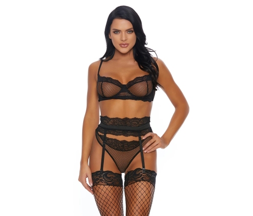Caught Playing - Bra, Garter Belt and Panty - L