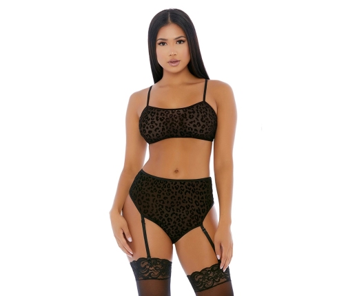 Lustful Leopard - Cami Lingerie Set - XL