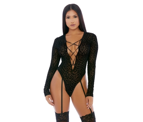 Feline - Lustful Teddy with Long Sleeves - XL