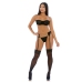 Chain and Simple Lingerie Set - XL - Black