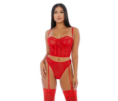 Sheer Intimacy - Mesh Bustier Set - S