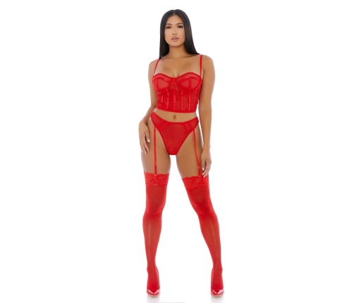 Sheer Intimacy - Mesh Bustier Set - S