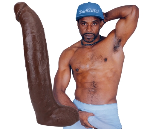 Brickzilla - Realistic ULTRASKYN Dildo - 13 / 33 cm - Chocolate