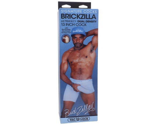 Brickzilla - Realistic ULTRASKYN Dildo - 13 / 33 cm - Chocolate