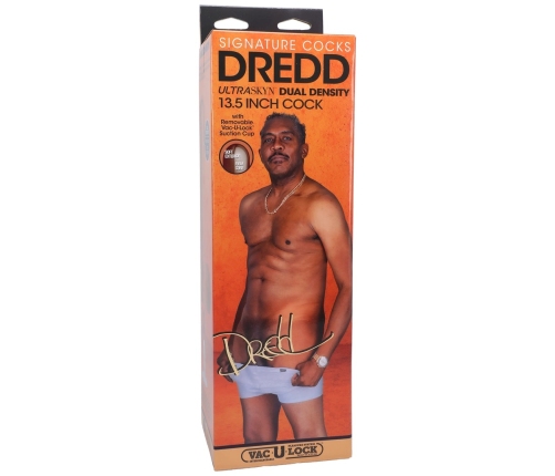 Dredd - Realistic ULTRASKYN Dildo - 13.5 / 34 cm - Chocolate