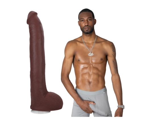 Hollywood Cash - Realistic ULTRASKYN Dildo - 11 / 29 cm - Chocolate