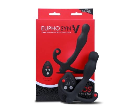 Aneros Eupho Syn V Vibrating Prostate Massager Black - 10 Modes, Remote Control
