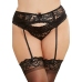 Lace Garter Belt Diamond - Black