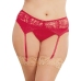 Lace Garter Belt Diamond - Black