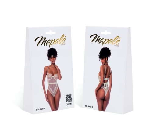 Bluebella Teddy M Ivory - Elegant Lace Bodysuit with Mesh Design