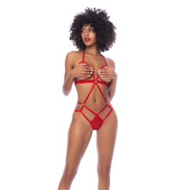 Mapale Adjustable Harness Teddy S/M Red - Comfort Fit Design