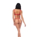Mapale Two-Piece Set L/XL Red - Adjustable Open Cup & G-String by Leg Avenue