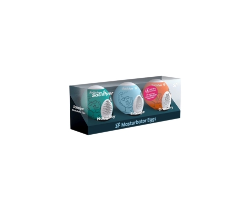 Masturbator Egg Set - Naughty, Savage, Crunchy - 3 Pieces