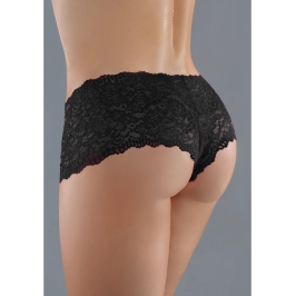 Candy Apple Lace Hipster Panties Open Design One Size Black Candy Apple Lace Hipster Panties Open Design One Size Black