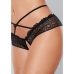 Open Panty with Lace Trim and Crisscross Straps - One Size